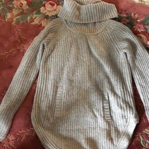 Grey wool turtleneck sweater